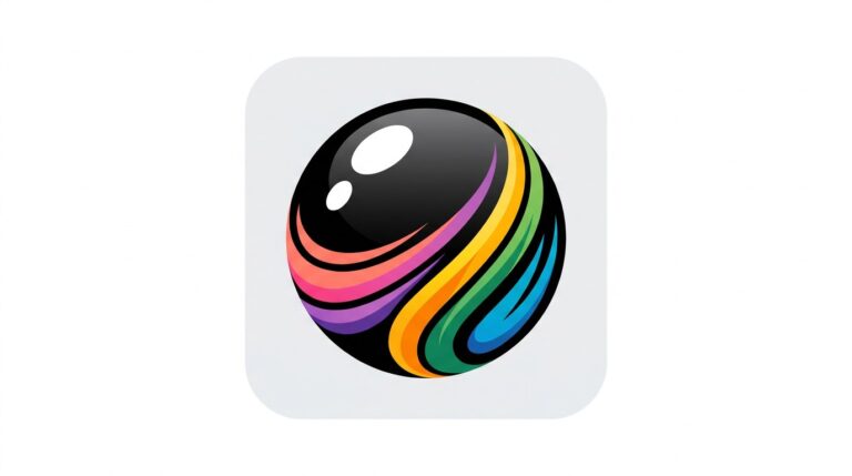 Abstract black sphere with colorful curved strokes representing Grok Bot AI agents and digital workflows
